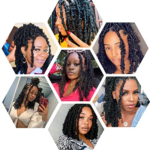GUOHUI Super Light Butterfly Locs Crochet Hair 12 Inch 6 Packs Pre-Looped Soft Distressed Faux Locs Braids for Women Kids (12 Inch,30#) - Image 8
