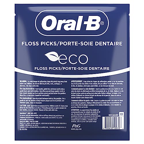 Oral-B eco Sustainable Dental Floss Picks, Mint, 75 Picks (Pack of 4) - Image 7
