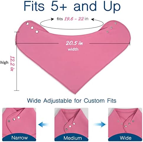 Adult Drool Bib for Special Needs, 3 Pk Soft Absorbent Large Bandana Bibs Set for Kids 4+, Men Women, Teens & Adults - Image 7