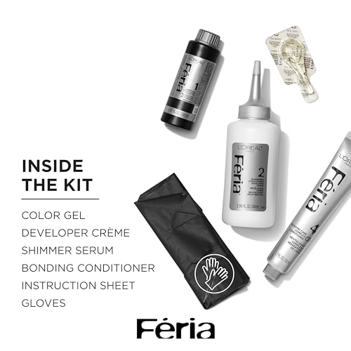 L’Oréal Paris Feria Midnight Bold Multi-Faceted Permanent Hair Dye, One-Step Hair Color Kit for Dark Hair, No Bleach Required, Orchid Glow - Image 5