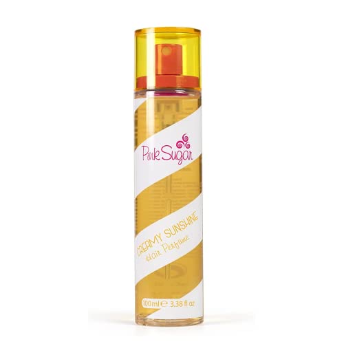 Pink Sugar Creamy Sunshine Fragrance for Women, Eau de Toilette Perfume, Body Mist, Hair Perfume, Floral + Fruity Scent, Notes of Coconut Milk, Mimosa, Vanilla, and Caramel