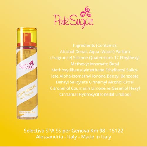 Pink Sugar Creamy Sunshine Fragrance for Women, Eau de Toilette Perfume, Body Mist, Hair Perfume, Floral + Fruity Scent, Notes of Coconut Milk, Mimosa, Vanilla, and Caramel - Image 3