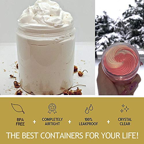 AMORIX 8oz Slime Containers with Lids 8 oz Plastic Containers Jars with White Lids + 20g Sample Containers (Set of 24) Airtight Container for Lip Scrub, Body Butters, Cream, Slime, Craft Storage - Image 5