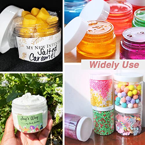 AMORIX 8oz Slime Containers with Lids 8 oz Plastic Containers Jars with White Lids + 20g Sample Containers (Set of 24) Airtight Container for Lip Scrub, Body Butters, Cream, Slime, Craft Storage - Image 7