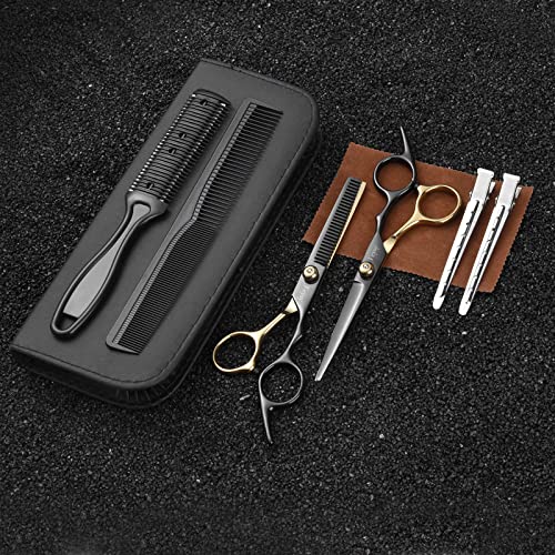 Hair Cutting Scissors Kit, Fcysy Professional Barber Shears Set with Hair Scissors Thinning Shears, Tijeras para Cortar Cabello Haircutting Sheers Hair Cut Blending Salon Scissor for Men Women Pet - Image 6