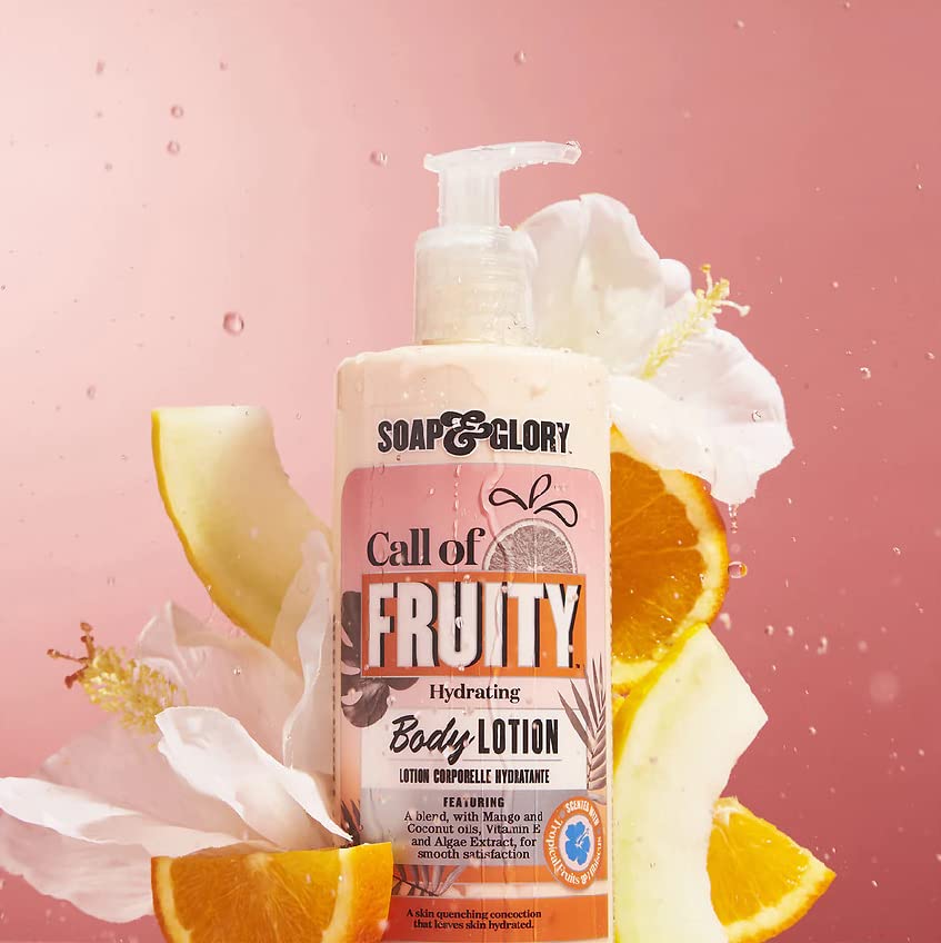 Soap & Glory Call of Fruity Body Lotion - Moisturizing Body Lotion with Vitamin E, Coconut Oil & Aloe Extracts - Tropical Fruits, Juicy Melon & Hibiscus Cocoa Butter for Dehydrated Skin (500ml) - Image 5