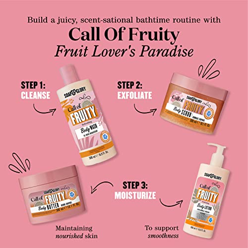 Soap & Glory Call of Fruity Body Lotion - Moisturizing Body Lotion with Vitamin E, Coconut Oil & Aloe Extracts - Tropical Fruits, Juicy Melon & Hibiscus Cocoa Butter for Dehydrated Skin (500ml) - Image 7