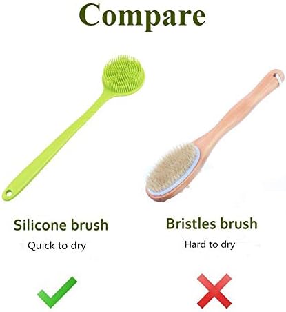Silicone Body Scrubber, Long Handle Back Scrubber for Shower, Silicone Body Brush Shower Scrubber for Body, Shower Srush Back Brush Body Exfoliator - Image 5