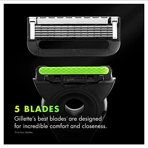 Gillette Labs with Exfoliating Bar Razor Refills for Men , 6 Razor Blade Refills and 7oz Rapid Foaming Shave Gel - Image 3