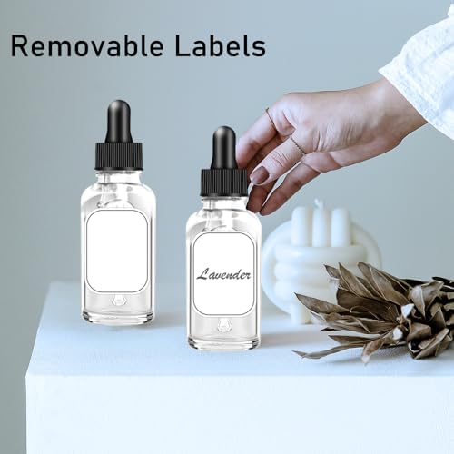 100 Pack, 1 oz Glass Dropper Bottle for Essential OIls, 30 ML Clear Empty Tincture Bottles with Dropper for Serum Hair Cuctile Body Oils Bulk for Storage - Image 3