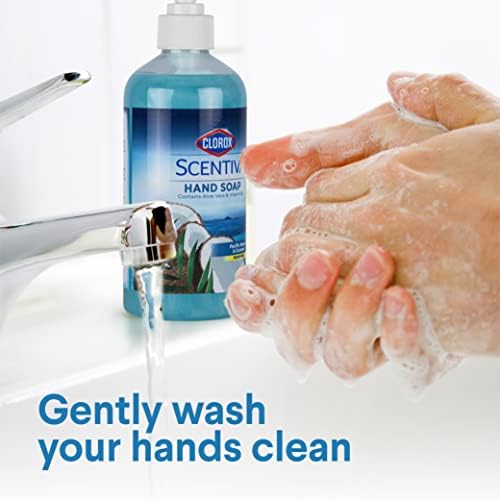 Clorox Scentiva Liquid Hand Soap | Pacific Breeze & Coconut Liquid Hand Wash with Aloe Vera & Vitamin B5 | Bleach-Free Scented Hand Soap for Kitchen or Bathroom - 14 Oz (Pack of 12) - Image 3