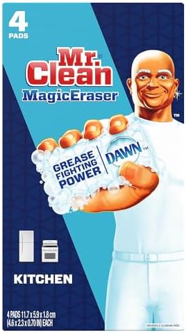 Mr. Clean Magic Eraser Kitchen White Scouring Pad, 4/Pack (51107)