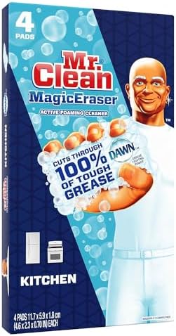 Mr. Clean Magic Eraser Kitchen White Scouring Pad, 4/Pack (51107) - Image 6