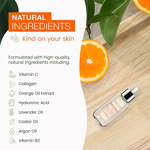 Vitamin C Serum With Collagen - Dermatologist Tested, Skin Brightening, Anti-Aging, Acne Treatment, Fades Dark Spots, Cruelty Free Korean Skin Care For All Skin Types - 1.69 oz - Image 6