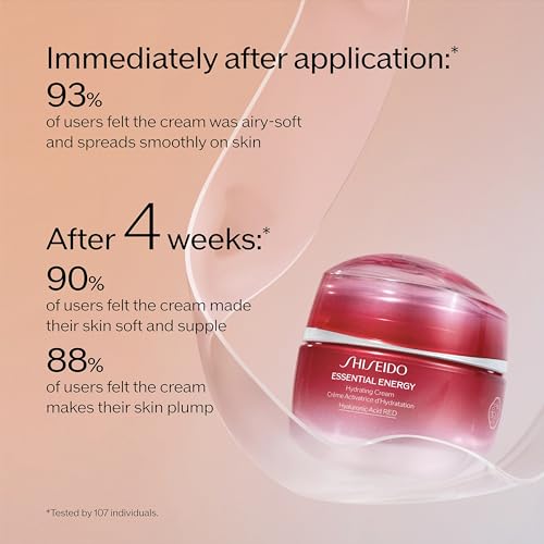 Shiseido Essential Energy Hydrating Cream Mini - 30 mL - Visibly Reduces the Look of Pores & Fine Lines - With Hyaluronic Acid - 24-Hour Hydration - Vegan - All Skin Types - Image 4