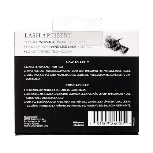 KISS Lash Couture Masterpiece Fake Eyelashes Style 02, ‘Haute Couture’, One-of-a-Kind Luxe Lash, Hand Woven Faux Mink Synthetic False Eyelashes, 1 Pair - Image 2