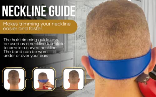 and Neckline Shaving Template | Curved Silicone Band | Great for Creating Skin Fade Guidelines for DIY Haircuts | Fade Haircut Guide for Hair Clippers - Image 2
