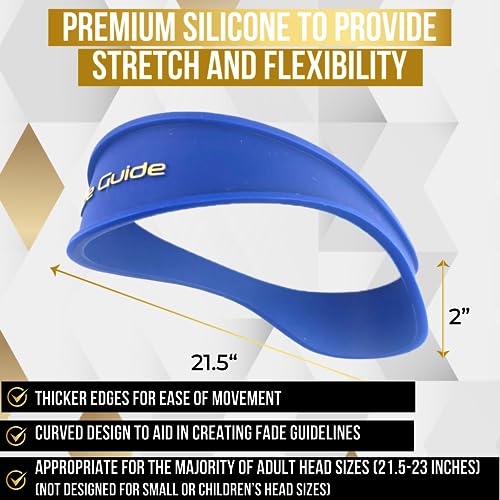 and Neckline Shaving Template | Curved Silicone Band | Great for Creating Skin Fade Guidelines for DIY Haircuts | Fade Haircut Guide for Hair Clippers - Image 3