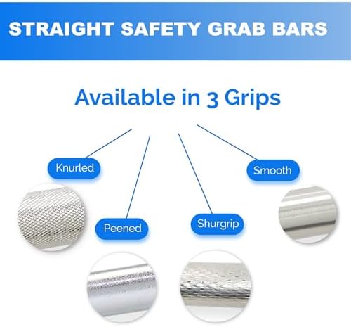 42' Knurled Grip Stainless Steel Grab Bars for Seniors, Handicap & Elderly - Holds Up to 400lbs, Suitable for Bathtubs & Showers - Image 3