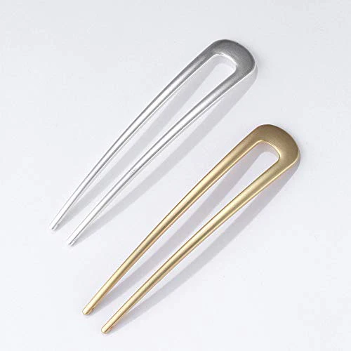 U-Shaped Hair Pins Metal Vintage Hair Sticks French Hair Pin Hairstyle Chignon for Women Girls,4PCS (Multiple)-Style 5 - Image 7