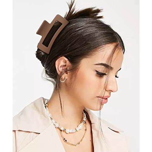 Canitor Hair Claw Clips for Women - 4 PCS Matte French Design Rectangular Barrette Banana Non-Slip Clips for Thick Hair - Image 2