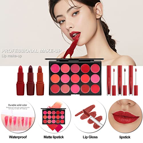 MISS ROSE M All In One Full Makeup Kit for Women, Multipurpose Makeup Sets, Beginners and Professionals Alike, Easy to Carry(Pink) - Image 4
