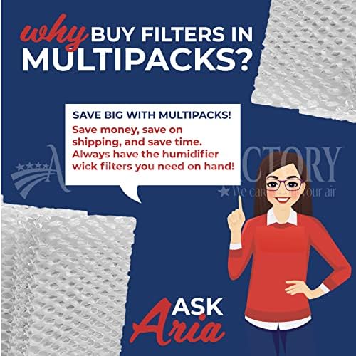 Air Filter Factory Humidifier Wick Filter Replacement For Mainstays Humidifier MDH-0103JB, A/h62 Made In USA 2-Pack - Image 3