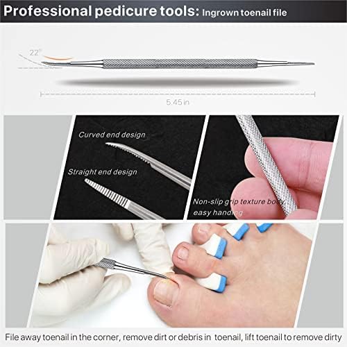 Toenail Clippers for Seniors Thick Toenails, Toe Nail Clippers Adult Thick Nails Long Handle, Professional Heavy Duty Nail Clippers 6Pcs Black - Image 7