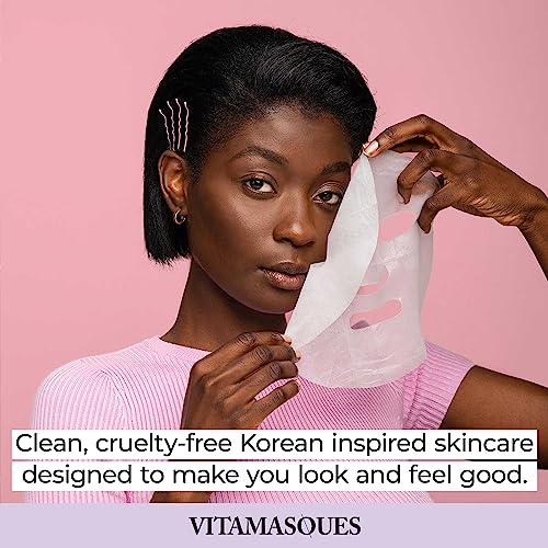 Vitamasques Face Masks Skincare Sheet Kit, 7-Pack - Juicy Collection of Triple-Layer Sheet Facial Masks - Pore Purifying, Brightening, and Hydrating - Image 6