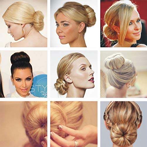 Beauty Small Hair Bun Maker - 2 Pieces Magic Styling Twist Ring Doughnut Chignon for Kids Ballet (Brown) - Image 7