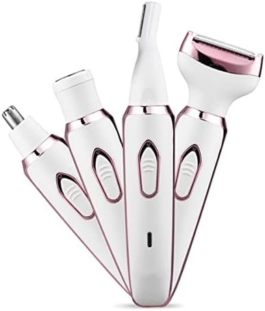 Electric Razor for Women,Hair Trimmer for Face Nose Eyebrow Beard Mustache Arm Leg Armpit Bikini,Painless Rechargeable Portable 4 in 1 Womens Body Shavers Set - Image 9