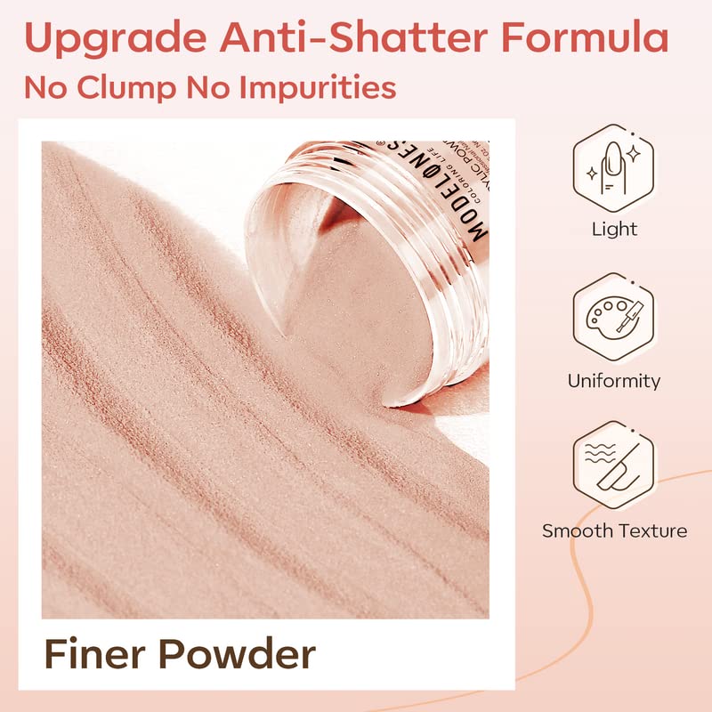 Modelones Cover Nude Blush Acrylic Powder, 4.23oz/120g Acrylic Powder Large Capacity Professional Acrylic Nail Powder Polymer for 3D French Nail Manicure Extension Nail Carving - Image 7