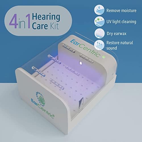 EarCentric RapidDry-UV Hearing Aid Dryer, Dehumidifier Accessory | UV-C Ultraviolet Light Box Kit | Removes Sweat & Moisture from Hearing Aids, Airpods, Wireless Earbuds, Ear Amplifiers - Image 2