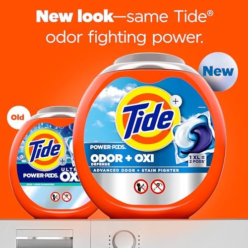 Tide Ultra OXI Power PODS with Odor Eliminators Laundry Detergent Pacs 32 Count For Visible and Invisible Dirt - Image 2