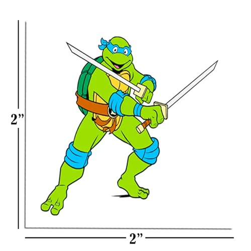 Teenage Mutant Ninja Turtles Tattoos Party Favors Bundle ~ 70+ Perforated Individual 2" x 2" TMNT Temporary Tattoos for Kids Boys Girls (Ninja Turtles Party Supplies MADE IN USA) - Image 2