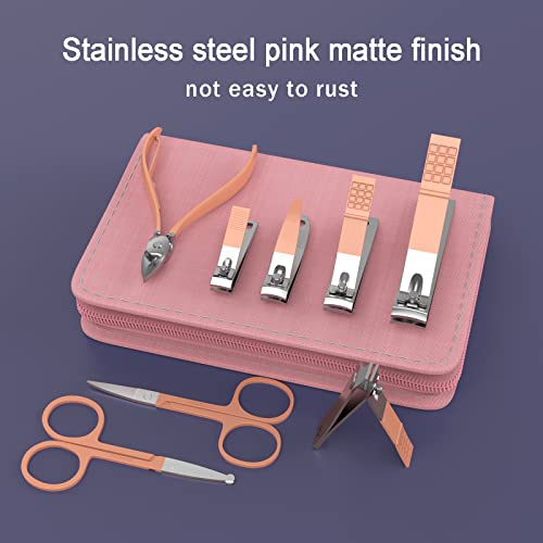 Manicure Set Personal Care, Nail Clipper Kit, Professional Nail Clipper Pedicure Set, Nail Tools with Luxurious Travel Case, Gifts for Men Women Family Friend, 31 Pieces (Pink) - Image 9