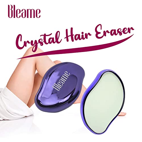 Bleame Crystal Hair Eraser, Bleame Crystal Hair Remover, for Men & Women Arms Legs Back, Fast & Easy Exfoliate, Soft Smooth Silky Skin, Apply To Any Part Of The Body (Purple) (Purple) - Image 2