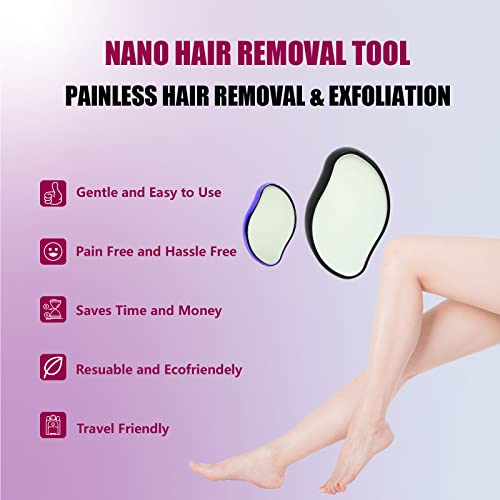 Bleame Crystal Hair Eraser, Bleame Crystal Hair Remover, for Men & Women Arms Legs Back, Fast & Easy Exfoliate, Soft Smooth Silky Skin, Apply To Any Part Of The Body (Purple) (Purple) - Image 5