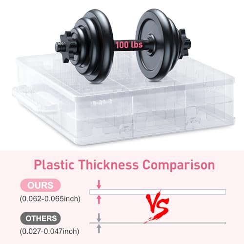Beloving 2pcs Nail Polish Organizer, Portable 48 Bottles Clear Nail Polish Holder with Adjustable Divider, Gel Nail Polish Storage Double Side Nail Polish Organizer Case for Nail Tech - Image 2