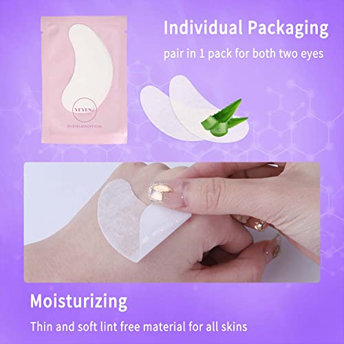 VEYES INC 50 Pairs 100% Natural Aloe Extract Under Eye Gel Pads Hydrogel Eye Patch For Eyelash Extension Lint Free Lash Extension Supplies & Beauty Tools - Image 3