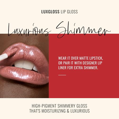 Runway Rogue LuxGloss Lip Gloss, High-Pigment Shimmery Rose-Gold Lip Gloss, ‘Fashion Week’ - Image 3