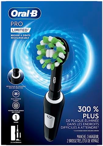 Oral-B Pro Limited Electric Toothbrush with (2) Brush Heads, Rechargeable, Black - Image 8