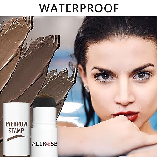 ALLROSE Eyebrow Stamp Stencil Kit - Eye Brow Stamping Kit, One Step Brow Stamp Kit, 20 Brow Stencils and Stamp Kit, Waterproof Perfect Eyebrow Kit, Easy to Use, Auburn - Image 9