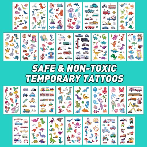 Metker Tattoos for Kids - 150 Sheets(1700+ Mixed Styles Patterns) | Temporary Tattoos Stickers for Girls and Boys | Goody Bag Favor for Parties | Non-toxic、Skin-Safe*、Cosmetic-Grade - Image 3