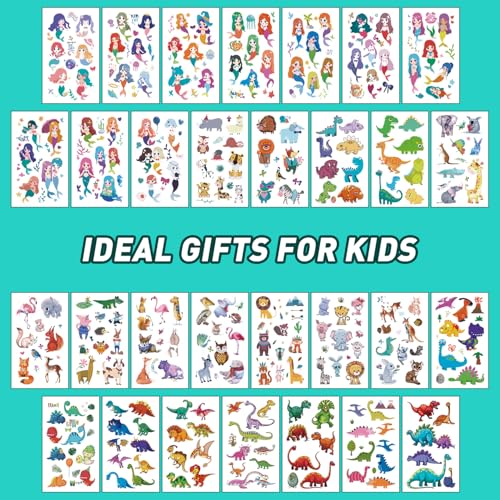 Metker Tattoos for Kids - 150 Sheets(1700+ Mixed Styles Patterns) | Temporary Tattoos Stickers for Girls and Boys | Goody Bag Favor for Parties | Non-toxic、Skin-Safe*、Cosmetic-Grade - Image 6