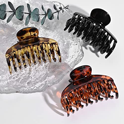 DEEKA 6 PCS 2.5 Inch Double Row Teeth Hair Claw Clips Small Tortoise Shell Plastic Hair Jaw Clips Hair Barrettes Thick Medium Thin Hair Clips for Women - Image 5