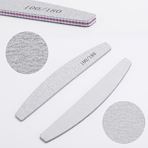 35 Count Nail Files and Buffers 100/180 Grit, Professional Sponge Nail File Manicure Tools for Natural Nails and Acrylic Nails - Image 3