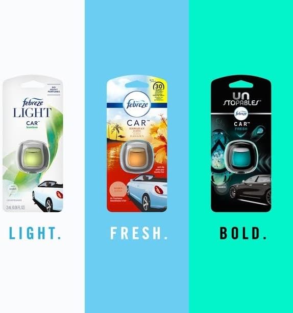 Febreze Car Vent Clip Air Freshener, Odor Eliminator for Up to 30 Days Freshness, 2 Clips (Fresh Leaves) - Image 8