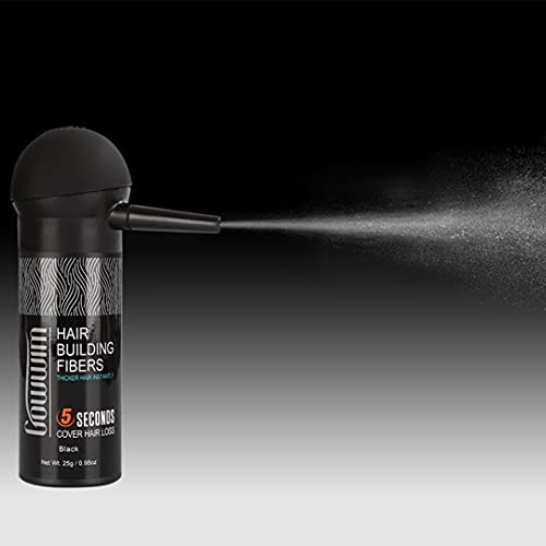 gowwim Hair Thickening Fibers 2-in-1 Kit Keratin Building Fibers, Spray Applicator & Hold Spray - Instantly Volumize Sparse Areas (Light brown) - Image 6