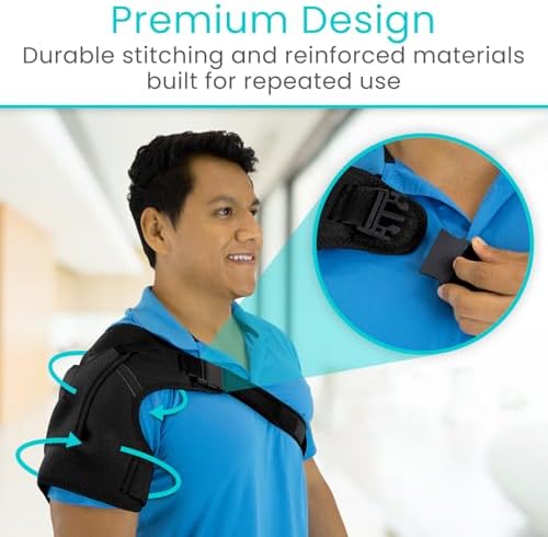 Vive Shoulder Brace for Women & Men - Injury Recovery Compression Support Sleeve - for Rotator Cuff Injuries, Arthritis, Sprain, Dislocation, PT - Targeted Inflammation Pain Relief (Black, Large) - Image 6